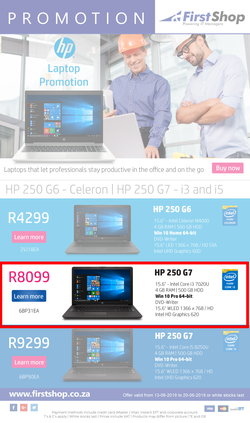 First Shop : HP Laptops (13 June - 20 June 2019), page 1
