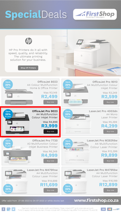 First Shop : HP Printers (27 June - 04 July 2023), page 1