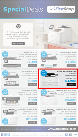 First Shop : HP Printers (27 June - 04 July 2023), page 1