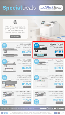 First Shop : HP Printers (27 June - 04 July 2023), page 1