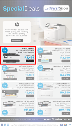 First Shop : HP Printers (27 June - 04 July 2023), page 1