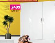 1350mm Built In Cupboards (White)-Each