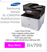 Samsung Xpress SL-C1860FW Multifunction Colour Printer