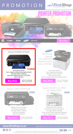 First Shop : Printers Promotion (5 July - 12 July 2018), page 1
