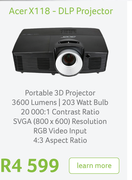Acer X118-DLP projector
