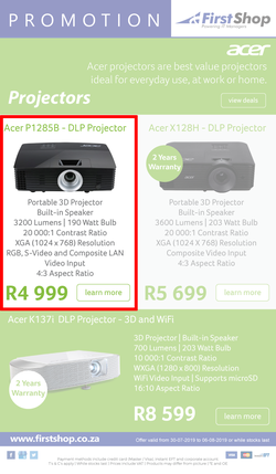 First Shop : Acer Projectors Promo (30 July - 6 Aug 2019), page 2