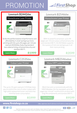 First Shop : Lexmark Printers Promo (24 July - 31 July 2019), page 2