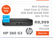HP 260 G3 Mini Desktop
