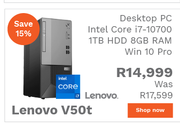 Lenovo V50t Desktop PC