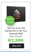Seagate 120 2.5 Inch 1TB Serial ATA III 3D TLC Internal SSD