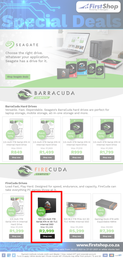 First Shop : Seagate Promo (20 July - 27 July 2021), page 1