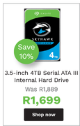 Seagate Skyhawk 3.5 Inch 4TB Serial ATA III Internal Hard Drive