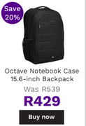 Octave Notebook Case 15.6-inch Backpack