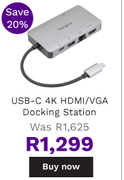 USB-C 4K HDMI/VGA Docking Station