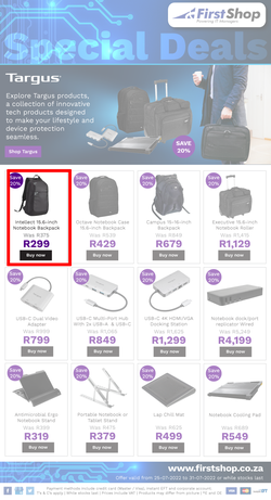 First Shop : Targus (25 July - 31 July 2022), page 1