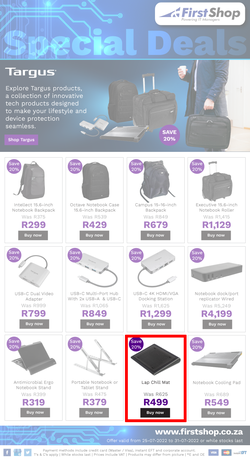 First Shop : Targus (25 July - 31 July 2022), page 1