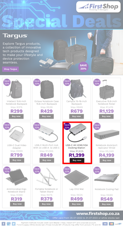 First Shop : Targus (25 July - 31 July 2022), page 1