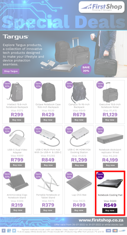 First Shop : Targus (25 July - 31 July 2022), page 1
