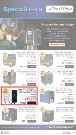First Shop : Load Shedding (19 July - 26 July 2023), page 1