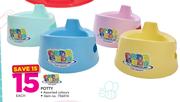 Baby Care Potty Assorted Colours-Each