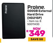 Proline 500GB External Hard Drive HD215P
