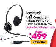 Logitech USB Computer Headset H340