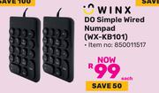 Winx Do Simple Wired Numpad WX-KB101-Each