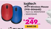 Logitech M171 Wireless Mouse 910-004640-Each
