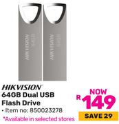 Hikvision 64GB Dual USB Flash Drive-Each