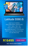 Dell Latitude 5590 i5 SKU N023L559015EMEA