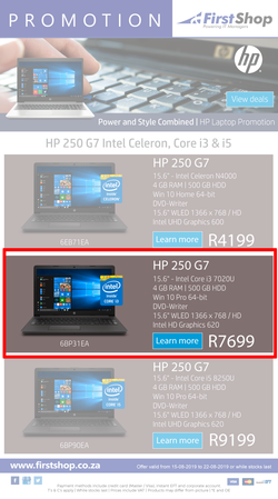 First Shop : HP Laptop Promo (15 Aug - 22 Aug 2019), page 1