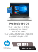 HP 15.6" ProBook 450 G6 5PP80EA