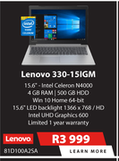 Lenovo 15.6" 330-15IGM 81D100A2SA