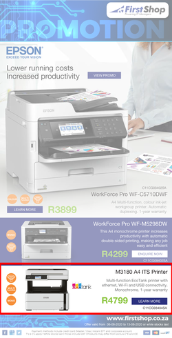 First Shop : Epson Promo (6 August - 13 August 2020), page 1