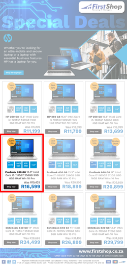 First Shop : HP Laptop Promo (3 August - 10 August 2021), page 1