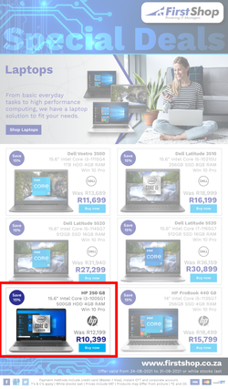 First Shop : Laptop Promo (24 August - 31 August 2021), page 1