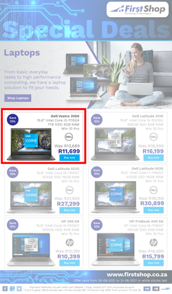 First Shop : Laptop Promo (24 August - 31 August 2021), page 1