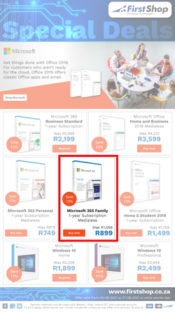 First Shop : Microsoft Promo (20 August - 27 August 2021), page 1