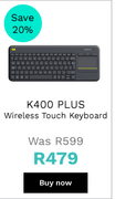 K400 PLUS Wireless Touch Keyboard