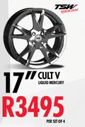 17" Tsw Cult V Liquid Mercury-Per Set Of 4 