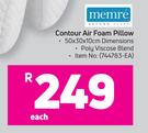 Memre Contour Air Foam Pillow 50 x 30 x 10cm-Each