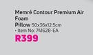 Memre Contour Premium Air Foam Pillow 50 x 36 x 12.5cm-Each