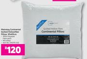 Mainstays Continental Quilted Hollowfiber Pillow-65 x 65cm