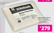 Always Home Memory Foam Pillow Cream-62cm x 39cm x 13cm