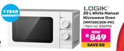 Logik 20L White Manual Microwave Oven MM720C2GX-PM