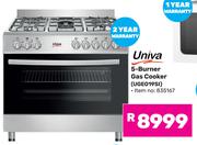 Univa 5 Burner Gas Cooker UGE019SI