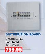 Distribution Board 9 Module Pre Populated
