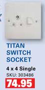 Titan Switch Socket 4 x 4 Single