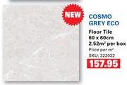 Cosmo Grey Eco Floor Tile 60 x 60cm-2.52 Sqm Per Box