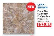 Lynx Brown Floor Tile 50 x 50cm-2 Sqm Per Box